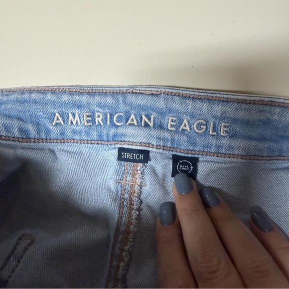 American Eagle Womens Super High Rise Baggy Wide Leg Jean Size 16 Denim - Picture 5 of 15